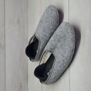 Mahabis 100%wool Women Grey Classic Slipper sz 39 US 8